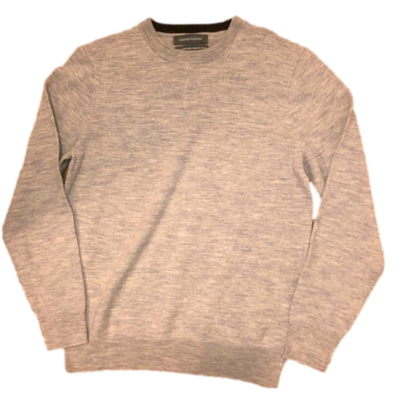NWOT Grayson & Dunn Grey Merino Wool Crewneck Pullover Sweater Super Soft Sz S - Picture 1 of 3